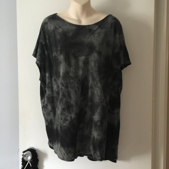 PAS DE CALAIS Japan Linen Blend Black + Grey Top 38 - Picture 1 of 5